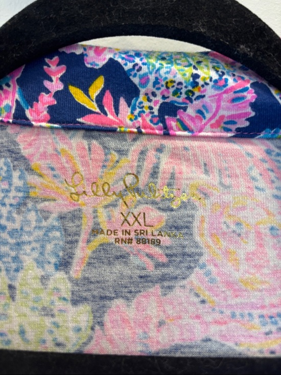 Lilly Pullitzer Oyster Bay Navy Seen and Herd Pijama Top XXL - Picture 5 of 9